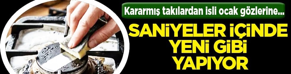 Kararan takıları ve ocak gözlerini saniyeler içinde yeni gibi yapıyor! Alüminyum folyo ve karbonat...