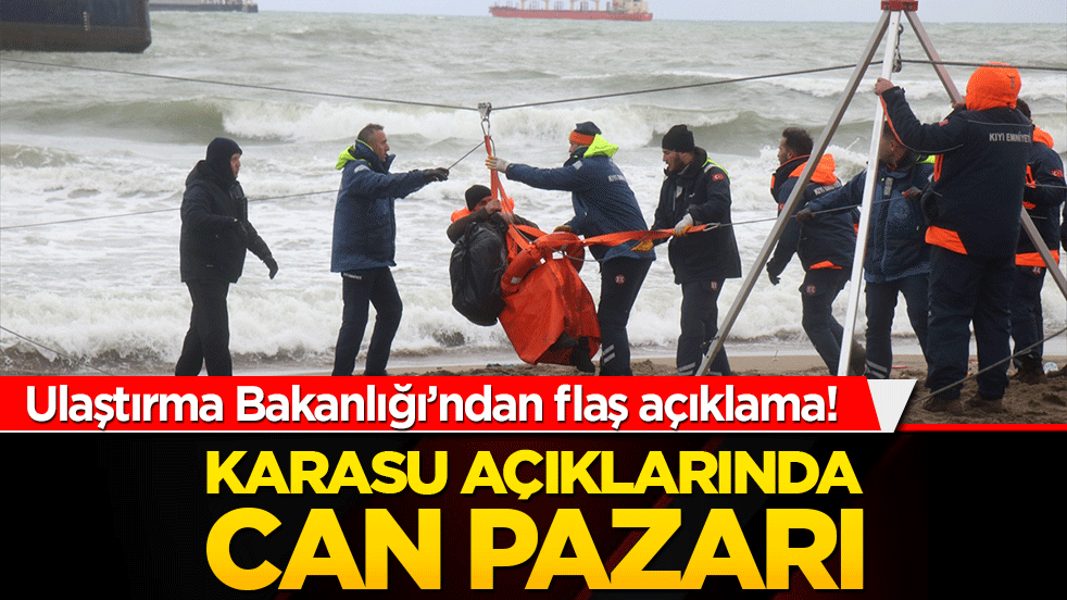 Karasu açıklarında can pazarı! Dev gemideki 8 personel böyle kurtarıldı!