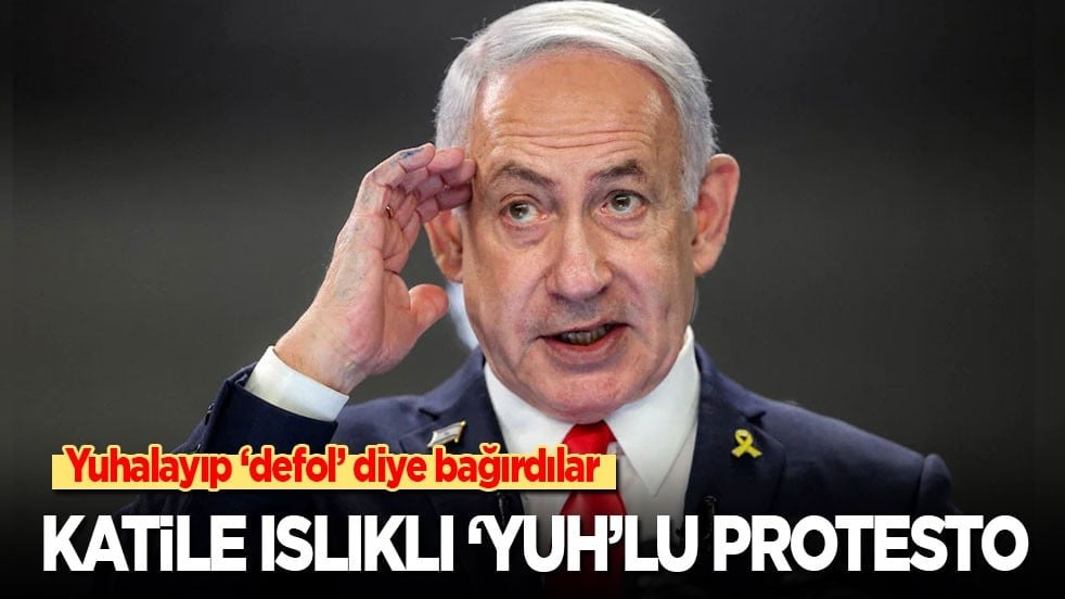 Katile ıslıklı 'yuh'lu protesto protesto: 'Defol’ diye bağırdılar