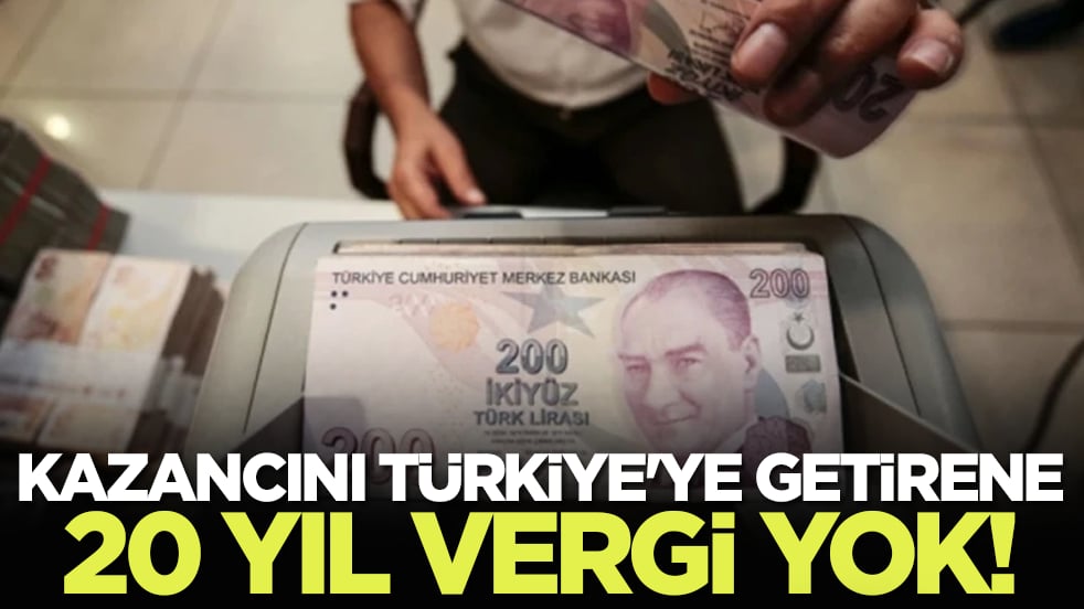 Kazancını Türkiye'ye getirene 20 yıl vergi yok!