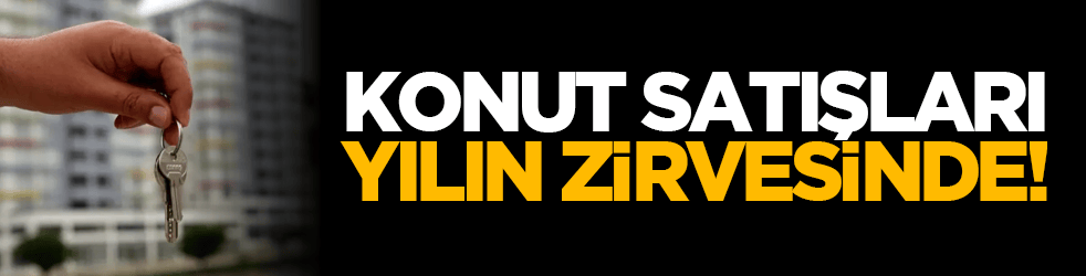 Konut satışları, yılın zirvesinde!