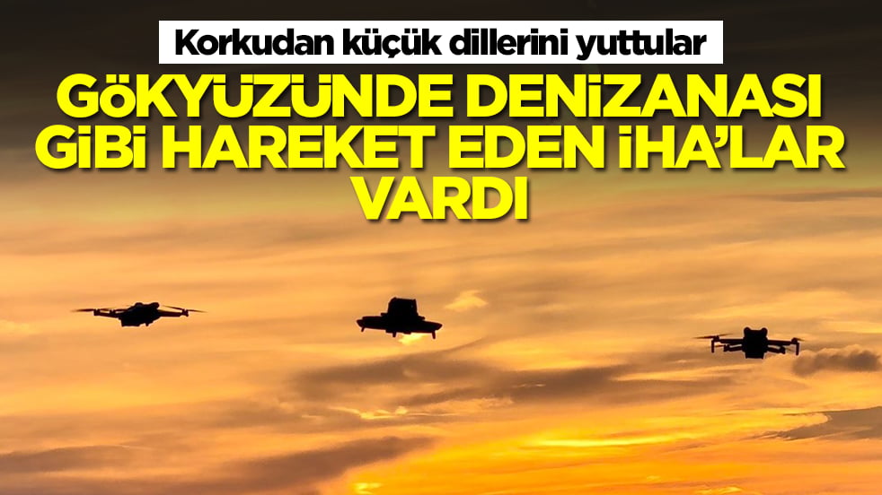 Korkudan küçük dillerini yuttular: Gökyüzünde denizanası gibi hareket eden İHA'lar vardı