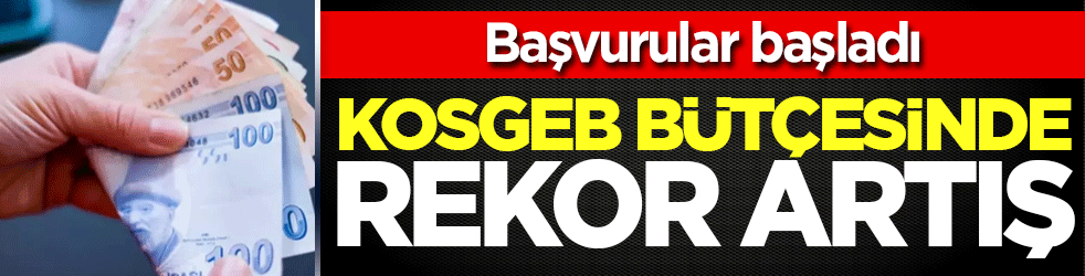 KOSGEB bütçesinde rekor artış: Başvurular 30 Haziran'a kadar sürecek