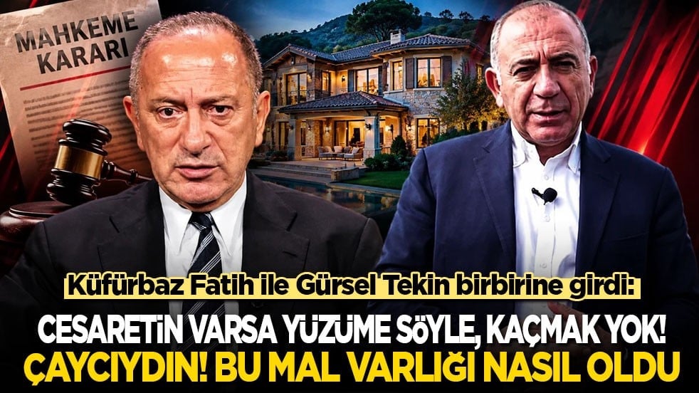 Küfürbaz Fatih ile Gürsel Tekin birbirine girdi: Cesaretin varsa bunları yüzüme söyle, kaçmak yok! Çaycıydın, bu mal varlığı nasıl oldu?