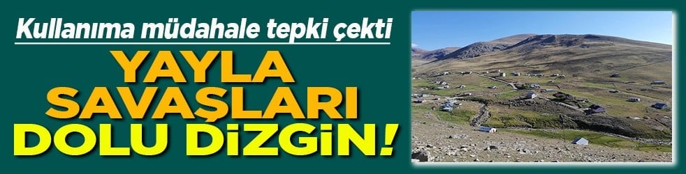 Kullanıma müdahale tepki çekti Yayla savaşları dolu dizgin!