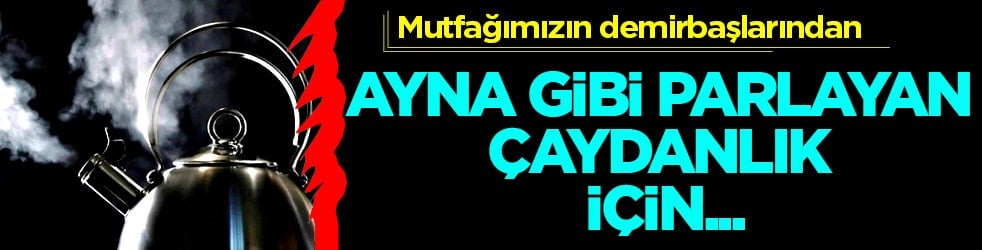 Limon tuzu ve su eklenip... Kireçten arındıran formül: Ayna gibi parlayan çaydanlık için...