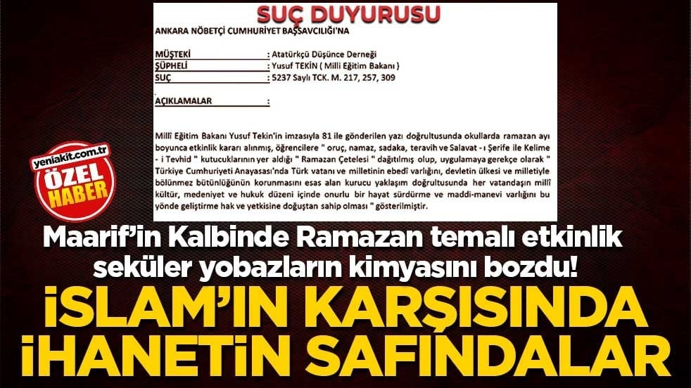 Maarif’in Kalbinde Ramazan temalı etkinlik, seküler yobazların kimyasını bozdu! İslam’ın karşısında ihanetin safındalar