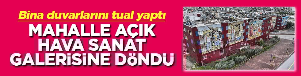 Mahalle açık hava sanat galerisine döndü
