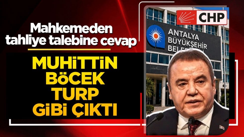Mahkemeden tahliye talebine cevap! Muhittin Böcek turp gibi çıktı
