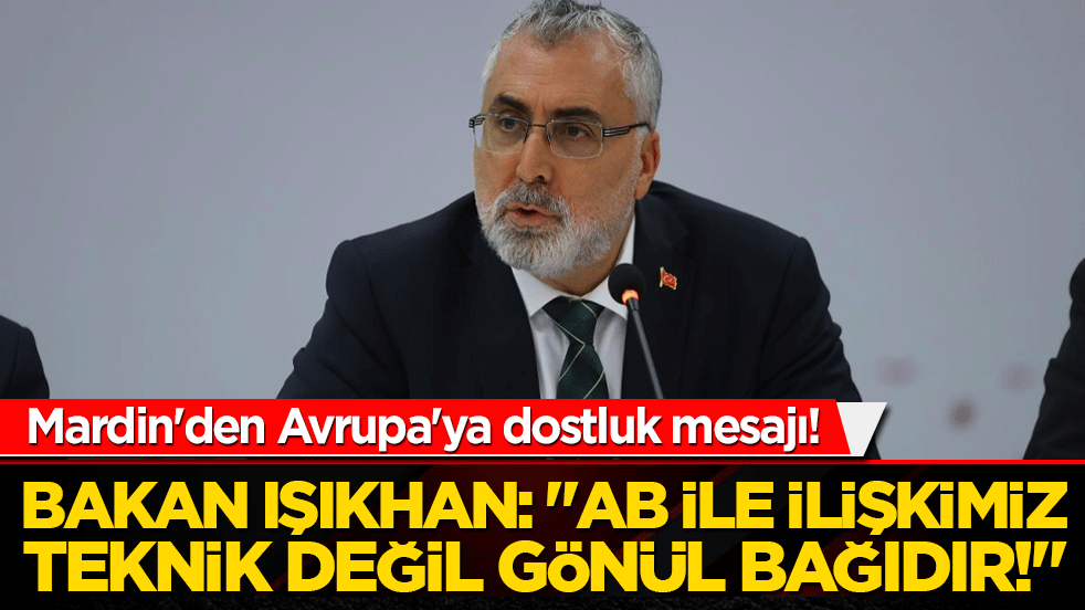 Mardin'den Avrupa'ya dostluk mesajı! Bakan Işıkhan: "AB ile ilişkimiz teknik değil gönül bağıdır!"