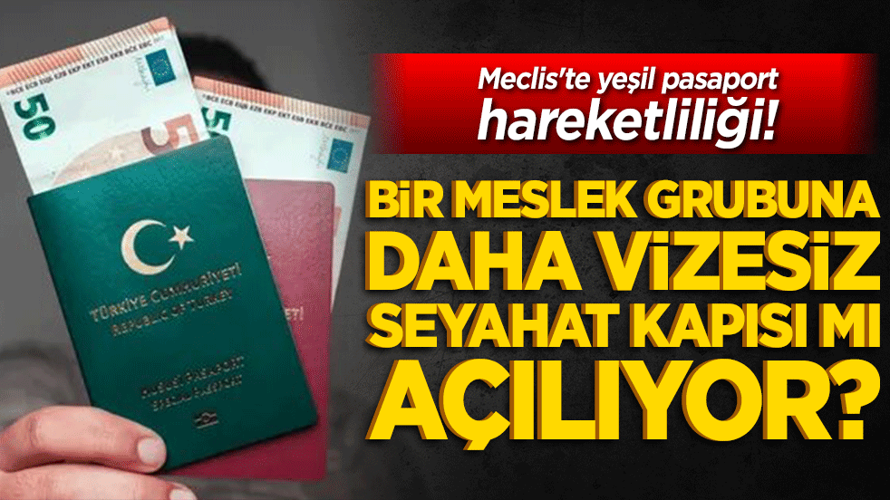 Meclis'te yeşil pasaport hareketliliği! Bir meslek grubuna daha vizesiz seyahat kapısı mı açılıyor?