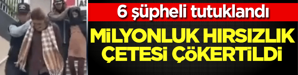 Milyonluk hırsızlık çetesi çökertildi: 6 şüpheli tutuklandı