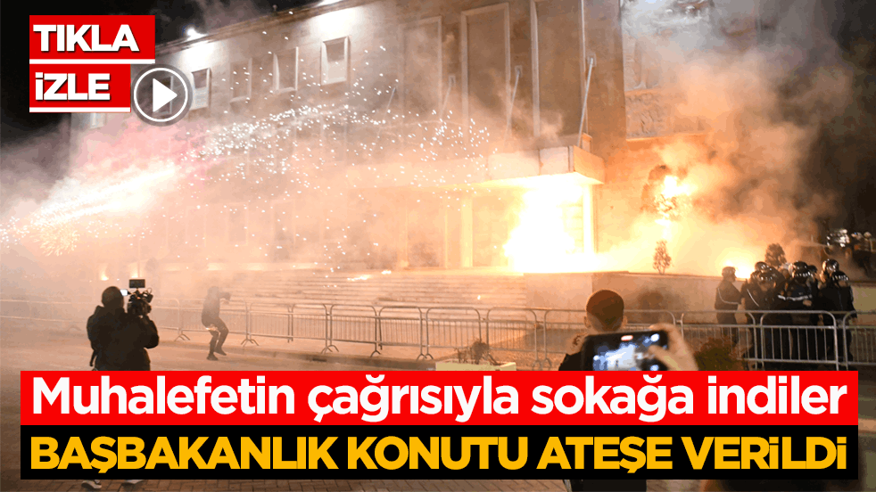 Muhalefetin çağrısıyla sokağa indiler! Başbakanlık konutu ateşe verildi