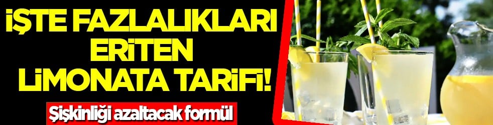 Nasıl bir yarar sağladığını görünce çok şaşıracaksınız... Fazlalıkları eriten limonata tarifi! 