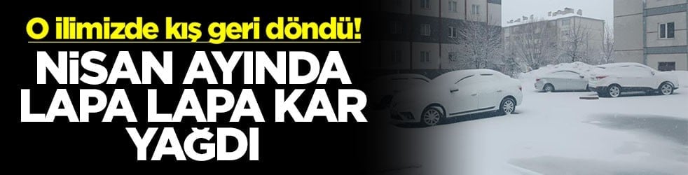 O ilimizde kış geri döndü! Nisan ayında lapa lapa kar yağdı