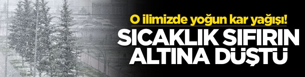 O ilimizde yoğun kar yağışı! Sıcaklık sıfırın altına düştü