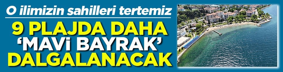 O ilimizin sahilleri tertemiz 9 plajda Mavi Bayrak dalgalanacak