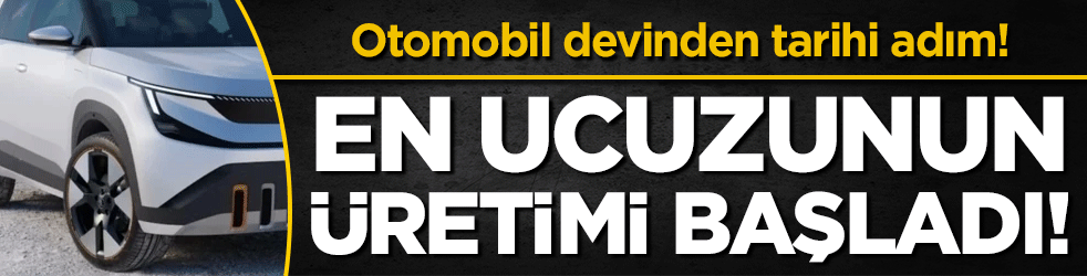 Otomobil devinden tarihi adım: En ucuz elektrikli aracın üretimi başladı!