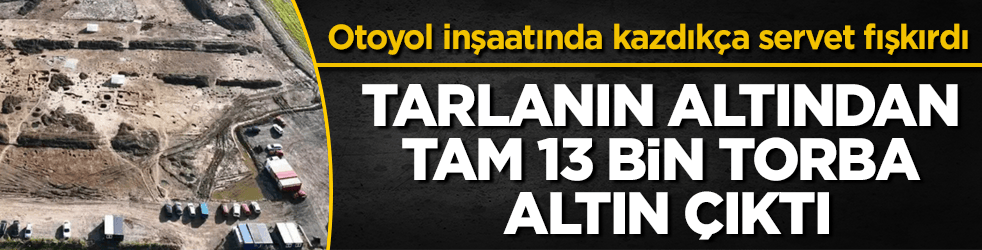 Otoyol inşaatında kazdıkça servet fışkırdı! Tarlanın altından tam 13 bin torba altın çıktı