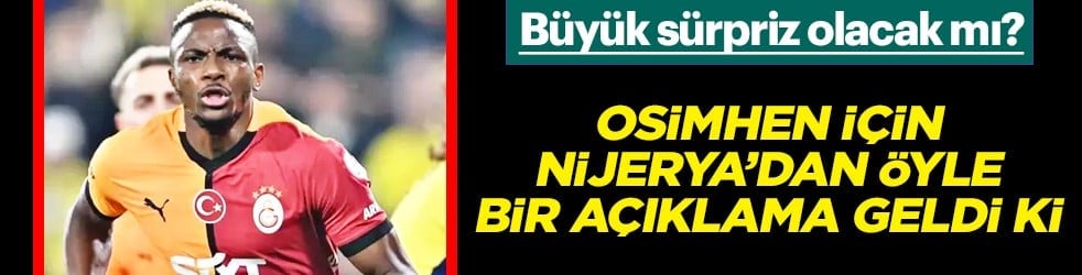 Öyle bir açıklama yaptı ki... Victor Osimhen için dikkat çeken transfer önerisi!