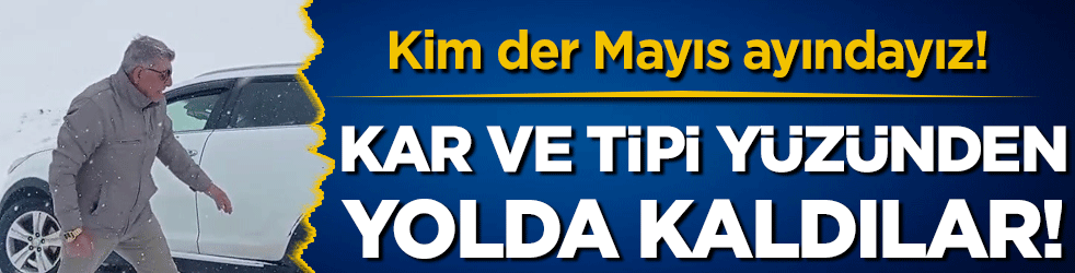 Palandöken'de beyaz esaret! Kar ve tipi yüzünden yolda kaldılar!