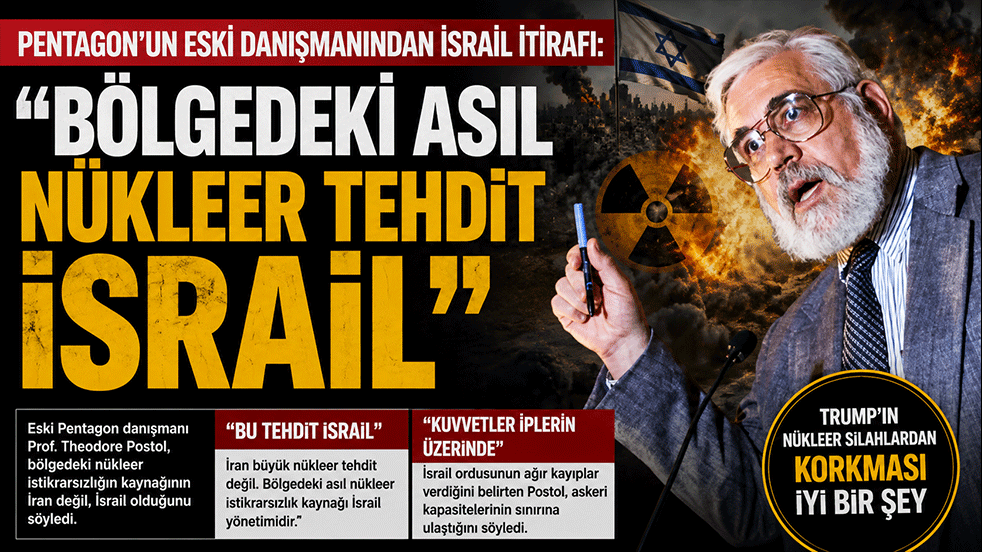 Pentagon'un Eski Danışmanından İsrail İtirafı: "Bölgedeki Asıl Nükleer Tehdit İsrail"