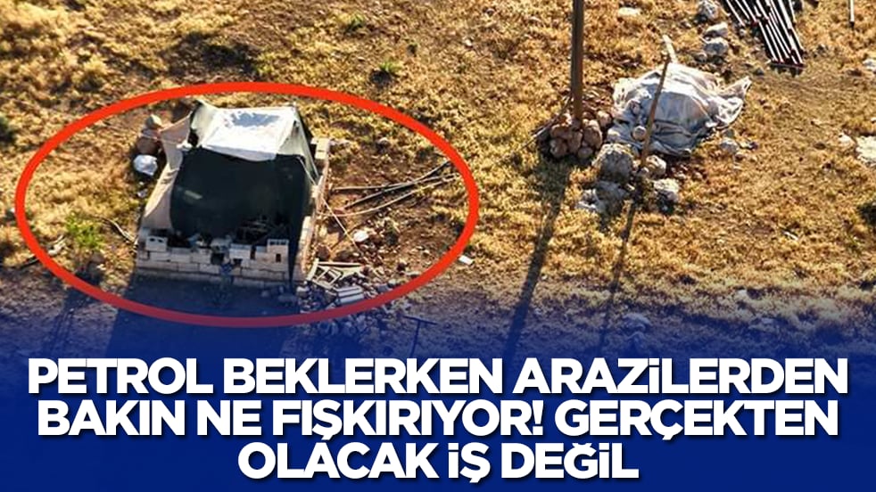 Petrol beklerken arazilerden bakın ne fışkırıyor! Gerçekten olacak iş değil