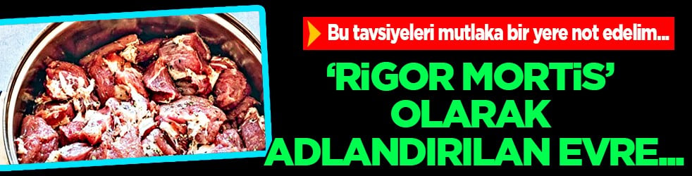 'Rigor mortis’ olarak adlandırılan evre... İşte bayramda sağlıklı beslenmenin altın kuralları