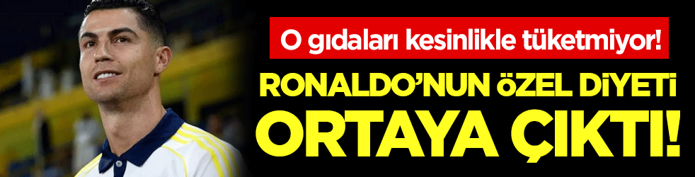 Ronaldo'nun özel şefi diyet kurallarını açıkladı: O gıdaları kesinlikle tüketmiyor!