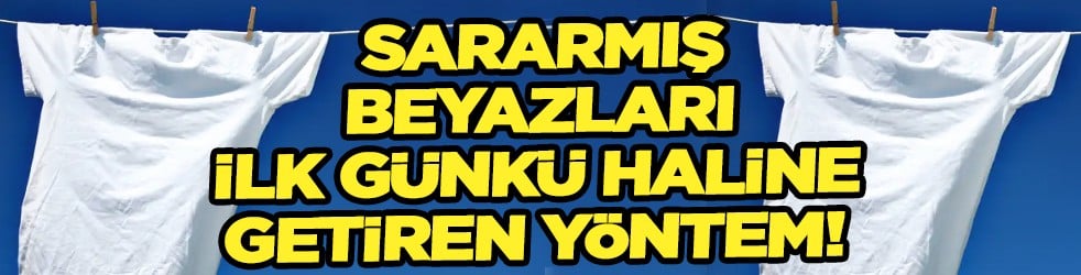 Sadece makineye bunu ekleyin ve... Sararmış beyazları ilk günkü haline getiren yöntem!