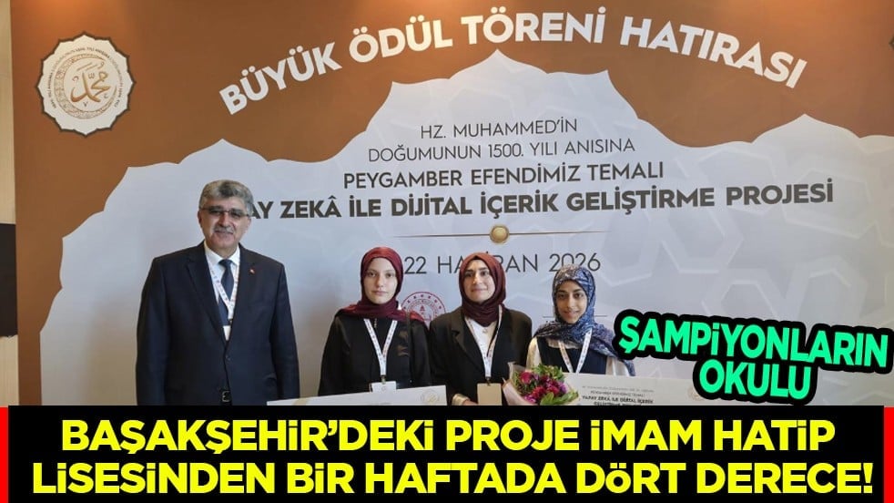 Şampiyonların okulu: Başakşehir’deki proje imam hatip lisesinden bir haftada dört derece…