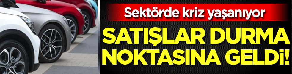 Sektörde kriz yaşanıyor: Satışlar durma noktasına geldi!