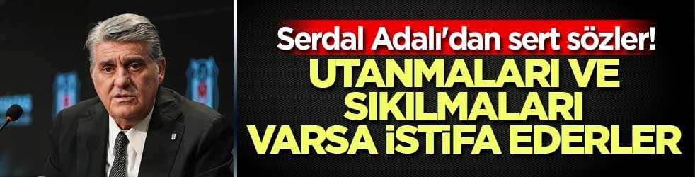 Serdal Adalı'dan sert sözler! Utanmaları ve sıkılmaları varsa istifa ederler