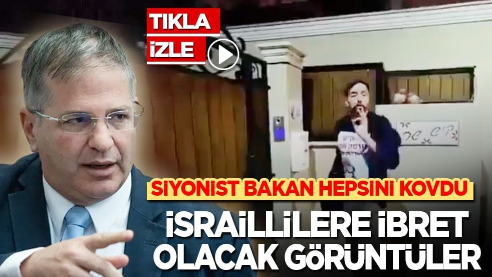 Siyonist Bakan hepsini kovdu: Yahudilere ibret olacak görüntüler!