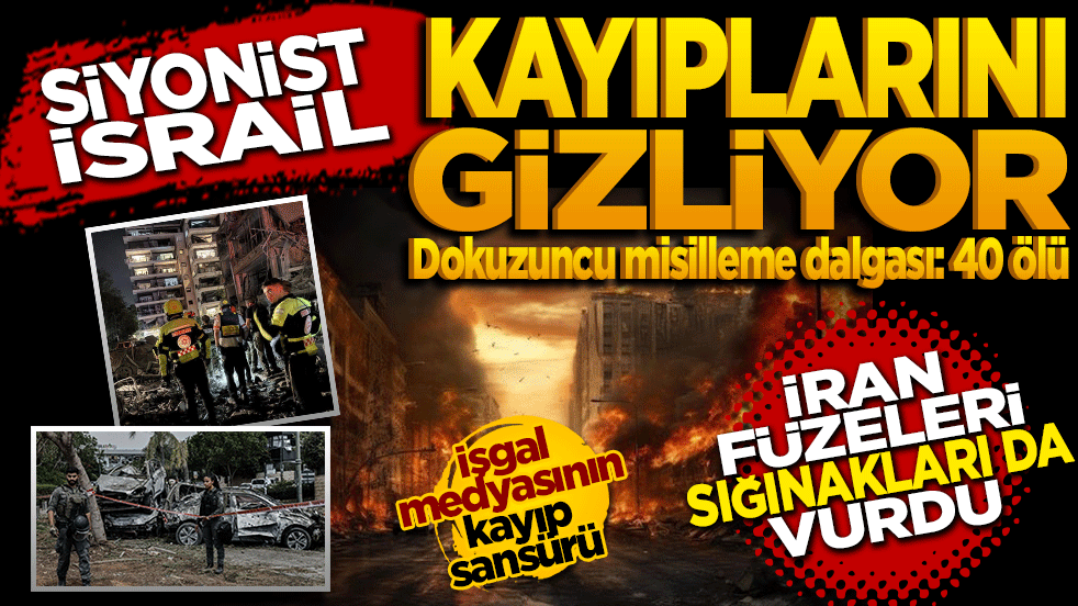 Siyonist israil kayıplarını gizliyor: İran füzeleri sığınakları vurdu!