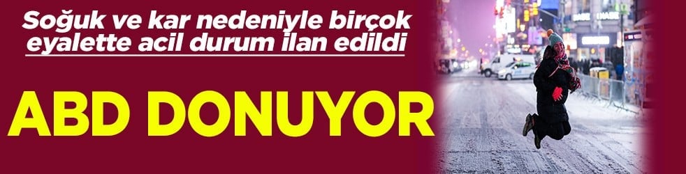 Soğuk ve kar nedeniyle birçok eyalette acil durum ilan edildi ABD donuyor