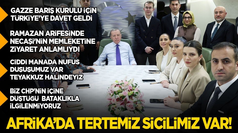 Son dakika! Cumhurbaşkanı Erdoğan'dan uçakta önemli açıklamalar: Afrika’da tertemiz sicilimiz var