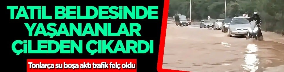 Son dakika koduyla ajanslar duyurdu! Bölgede sıcak gelişme: Tonlarca su boşa aktı trafik felç oldu! 