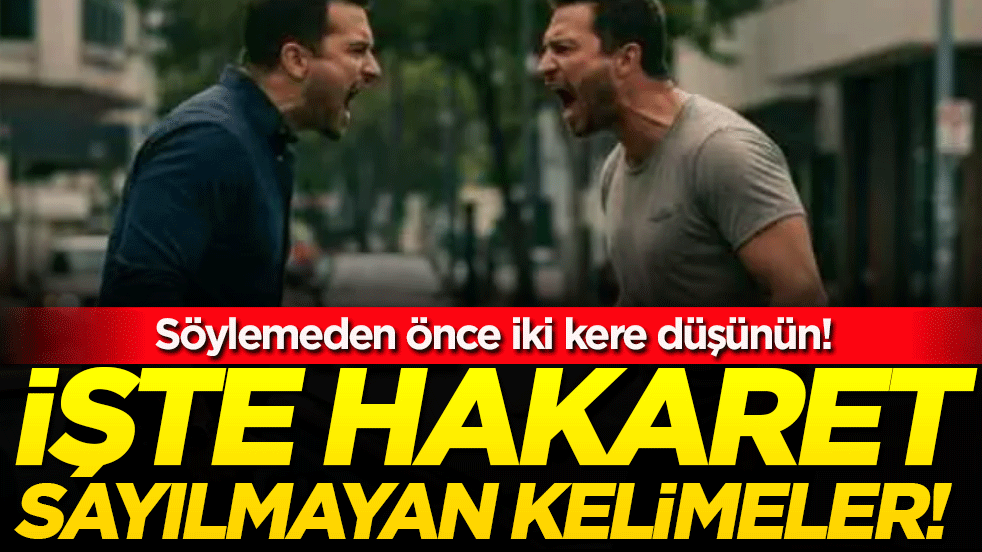 Söylemeden önce iki kere düşünün! İşte Yargıtay'a göre hakaret sayılmayan kelimeler!