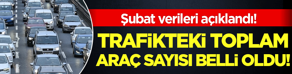 Şubat verileri açıklandı: İşte trafikteki toplam araç sayısı!