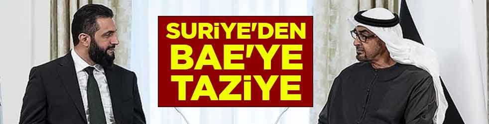 Suriye'den BAE'ye taziye