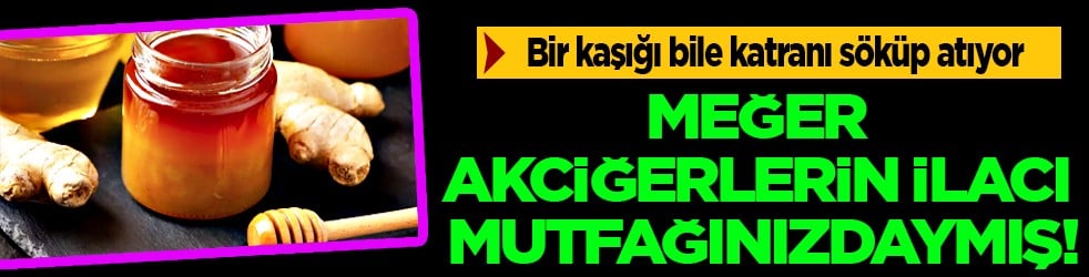 Tam bir şifa deposu: Meğer akciğerlerin ilacı mutfağınızdaymış! Bir kaşığı bile katranı söküp atıyor