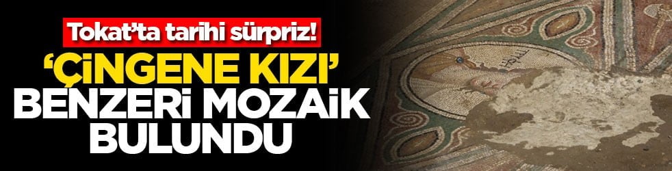 Tokat’ta tarihi sürpriz: ‘Çingene Kızı’ benzeri mozaik bulundu