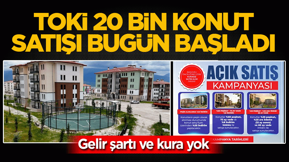 TOKİ kurasız 20 bin konut başvurusu nasıl yapılır? İşte il il fiyat listesi ve aylık taksit ödemeleri