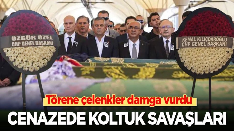 Törene çelenkler damga vurdu: Cenazede koltuk savaşları