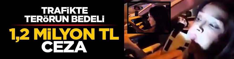 Trafikte terörün bedeli: 1,2 milyon TL ceza
