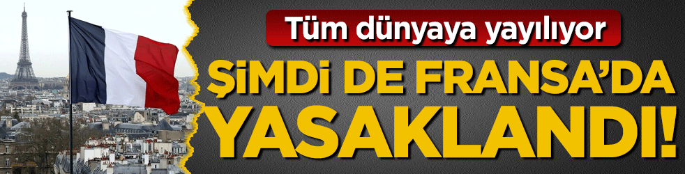Tüm dünyada yayılıyor: Şimdi de Fransa yasakladı!