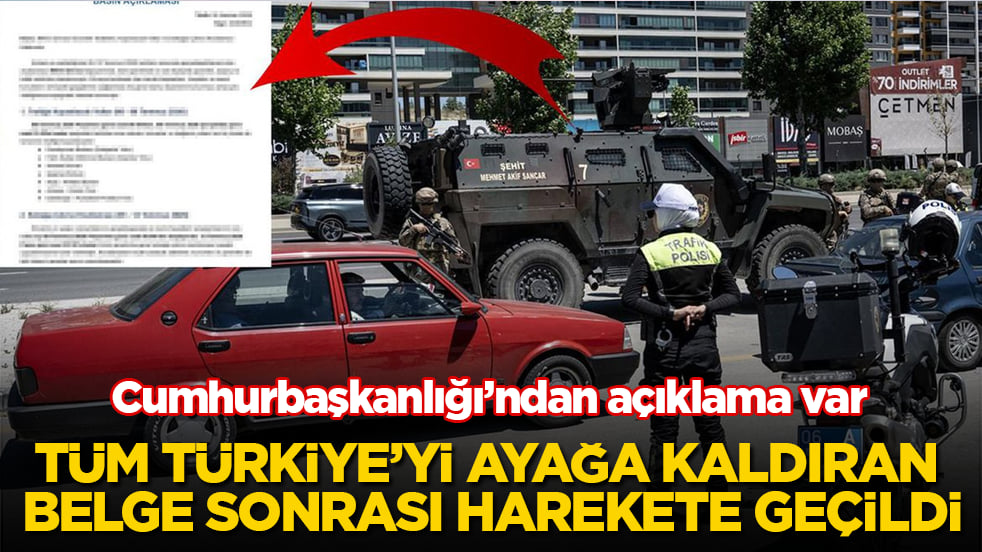 Tüm Türkiye’yi ayağa kaldıran belge sonrası harekete geçildi! Cumhurbaşkanlığı’ndan açıklama var