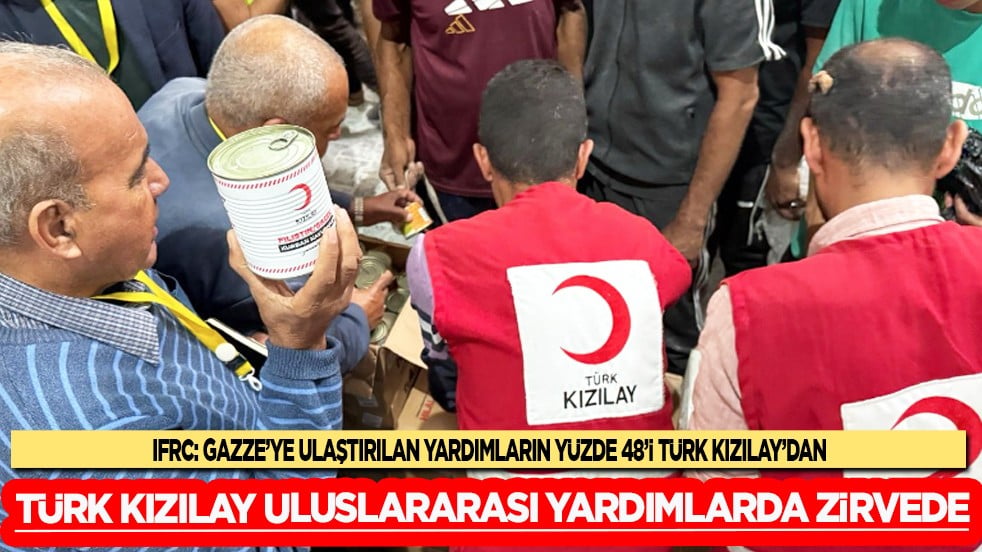 Türk Kızılay uluslararası yardımlarda zirvede: Gazze'ye ulaştırılan yardımların yüzde 48'i Türk Kızılay'dan...