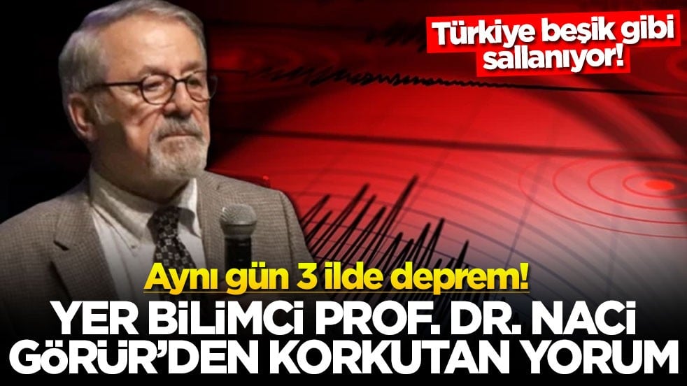 Türkiye beşik gibi sallanıyor! Aynı gün 3 ilde deprem! Yer Bilimci Prof. Dr. Naci Görür'den korkutan yorum